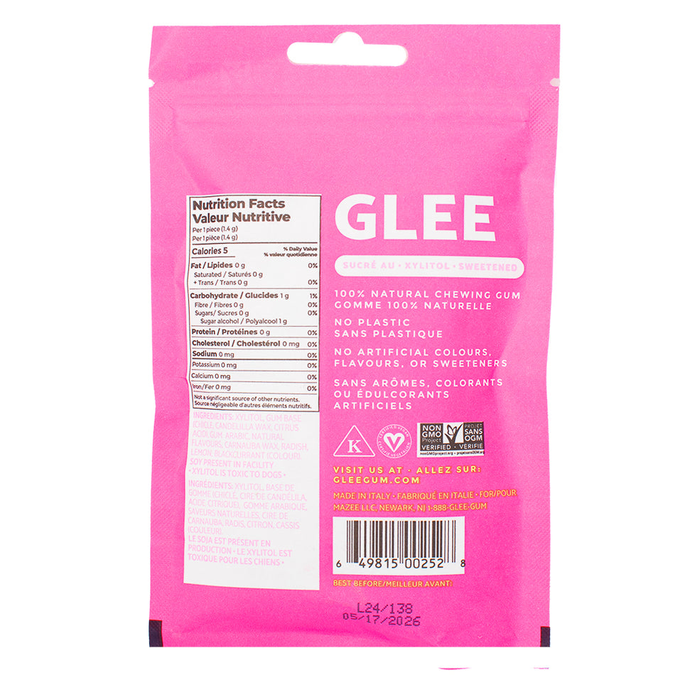 Glee Gum Sugar Free Watermelon - 77g   Nutrition Facts Ingredients - Glee - Glee Gum - Chewing Gum - Gum - Watermelon Candy - Watermelon Gum - Glee Gum Watermelon - Sugar Free - Sugar Free Gum