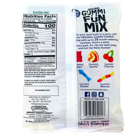 Gummi Fun Mix - Gummi Party - 5oz - Party with these gummies - Nutrition Facts - Ingredients