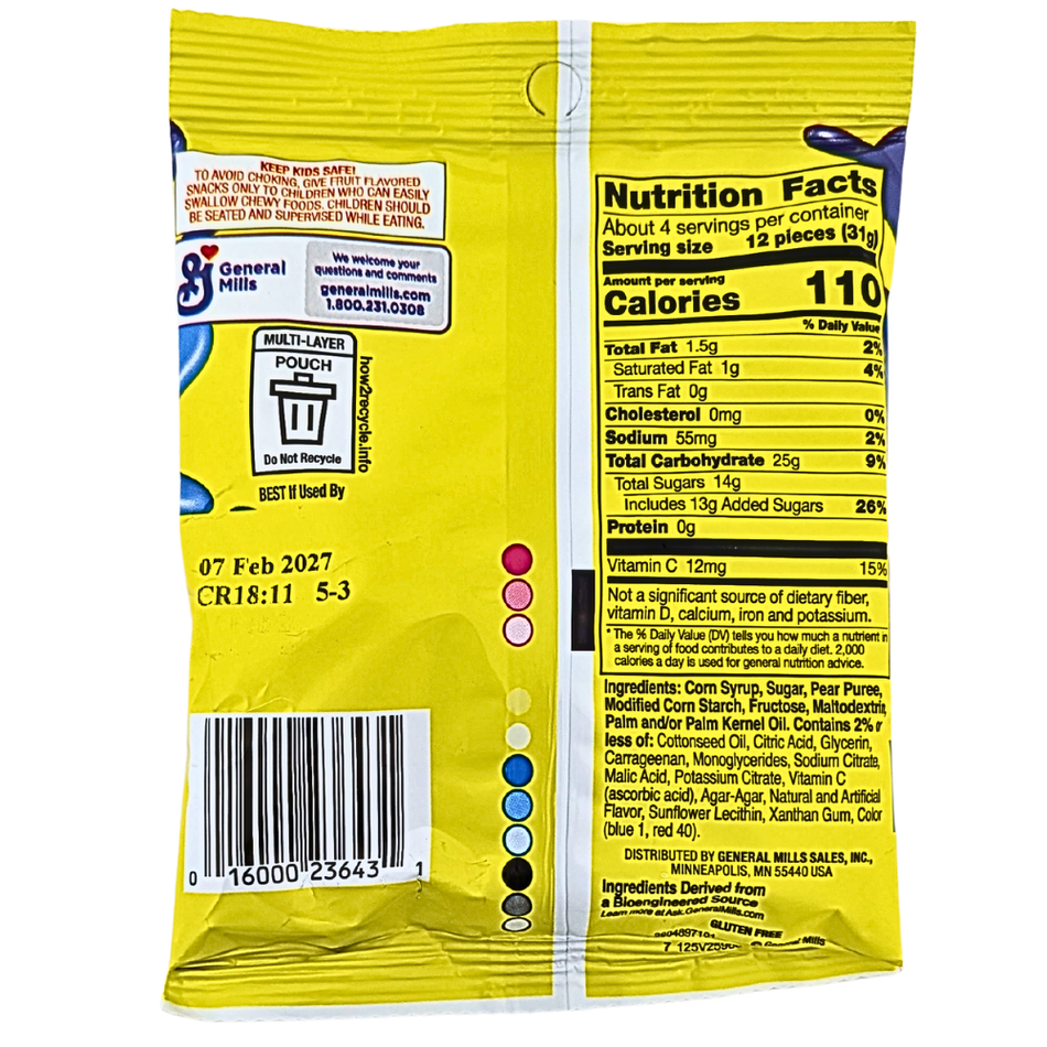 Gushers Blueberry Grape - 4.25oz