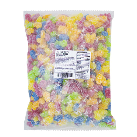 Gustaf's Blockheads Bulk Assorted Sour (Small) - 2kg  Nutrition Facts Ingredients - Gustaf’s Candy - Sour Candy - Bulk Candy - Assorted Candy