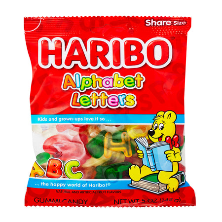 Haribo Alphabet Letters Gummi Candy - 5oz