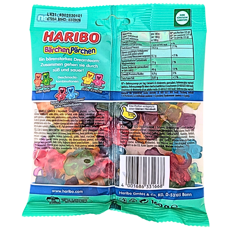 Haribo Euro Barchen Parchen - 160g