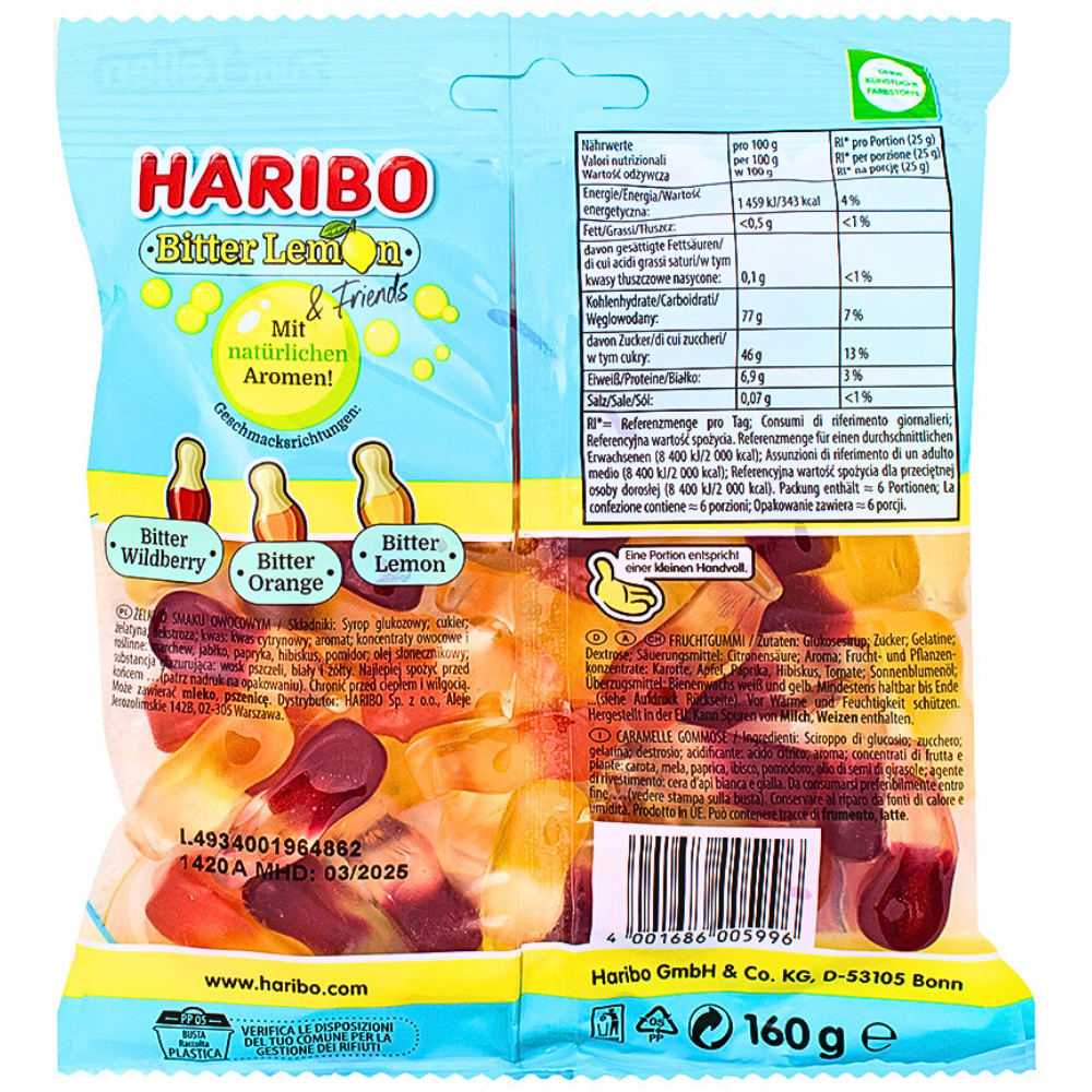 Haribo Bitter Lemon & Friends (Germany) - 160g