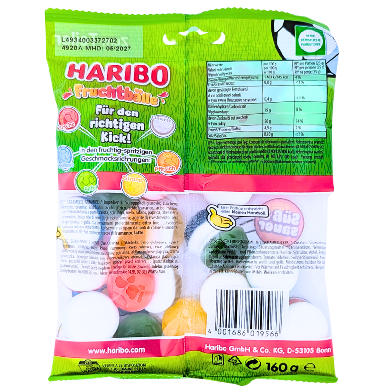 Haribo Fruchtballe Fruit Balls (Germany) - 160g