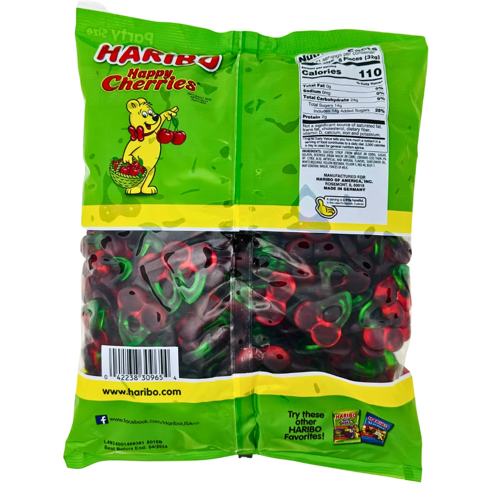 Haribo Happy Cherries Bulk ingredients nutrition facts