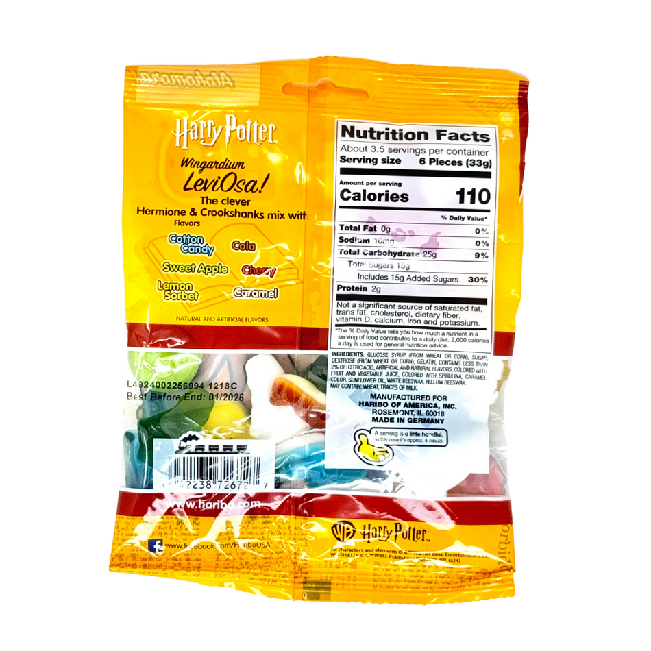 Haribo Harry Potter Hermione - 4oz - Back-Ingredients