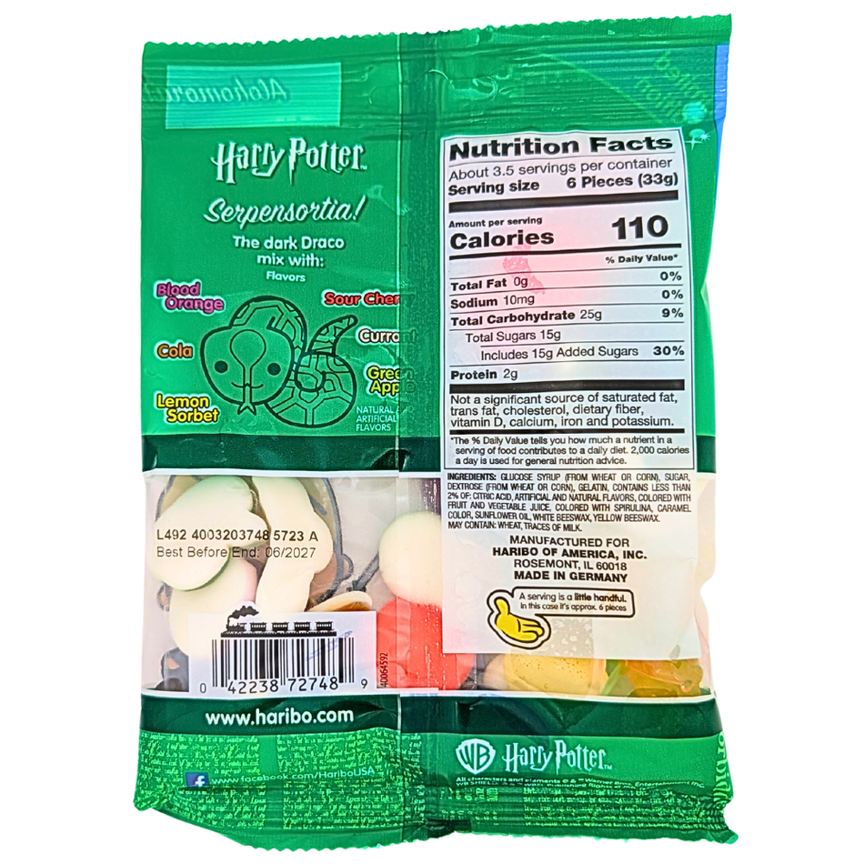 Haribo Harry Potter Sour Draco Malfoy - 4oz