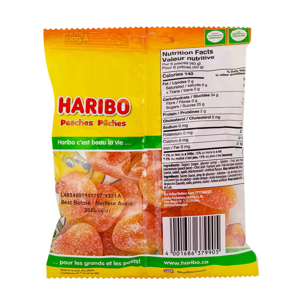 Haribo Peaches Gummy Candy - 6.17oz.