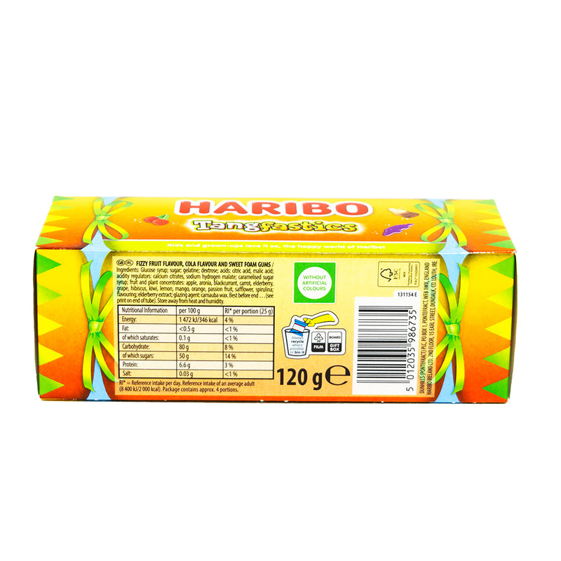 Haribo Tangfastics Sour Mix Gift Box (UK) - 120g  Nutrition Facts Ingredients
