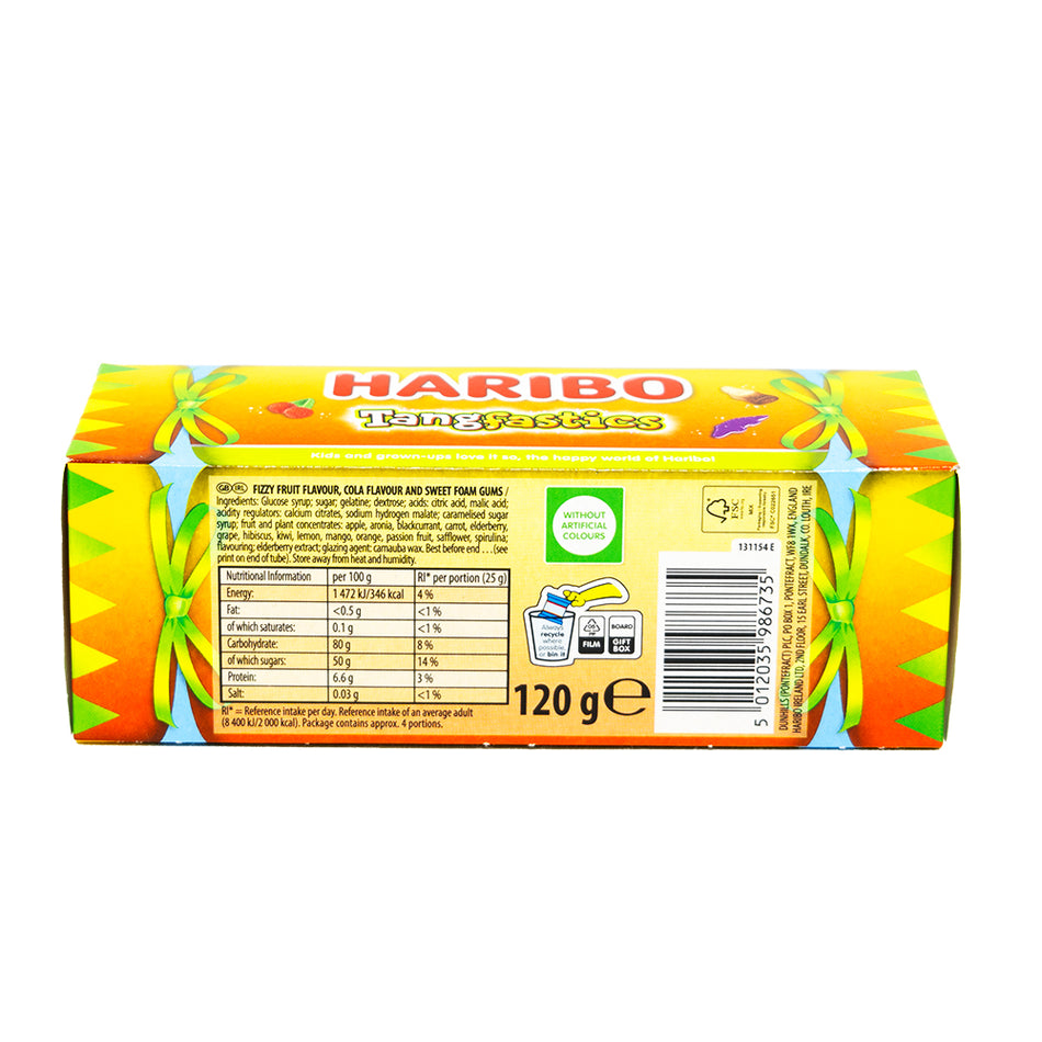 Haribo Tangfastics Sour Mix Gift Box (UK) - 120g  Nutrition Facts Ingredients
