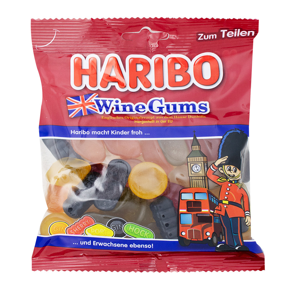 Haribo Wine Gums UK - 160g | Candyfunhouse.ca – Candy Funhouse CA