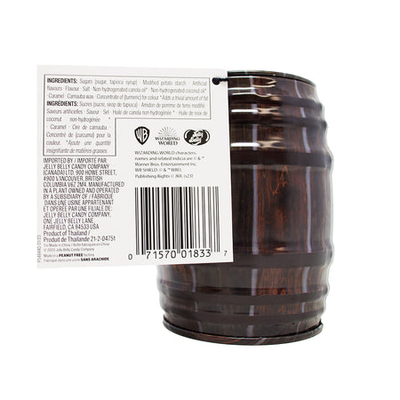 Harry Potter Butterbeer Chewy Candy Barrel Tin - 42g Nutrition Facts Ingredients  - Chewy Candy - Jelly Belly - Harry Potter Butterbeer