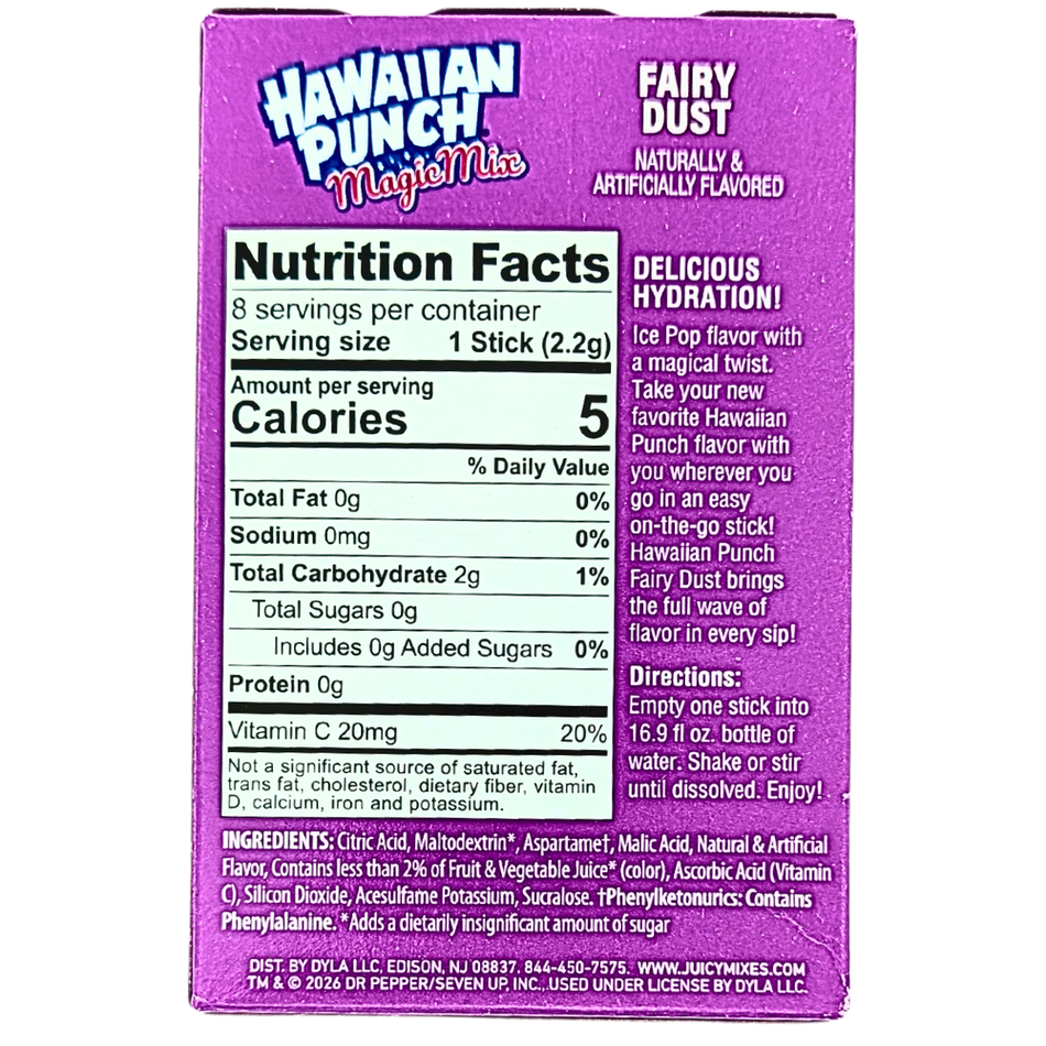 Hawaiian Punch Singles To Go Zero Sugar - Magic Mix Fairy Dust - 17.6g