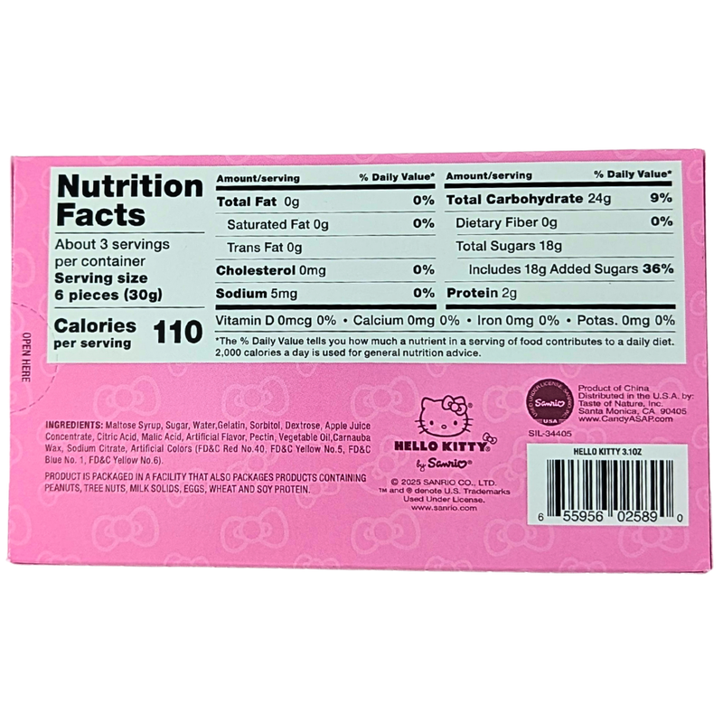 Hello Kitty Gummy Treats Theatre Box - 3.1oz
