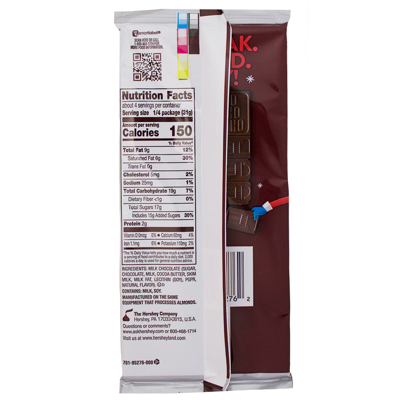 Hershey's Build-a-Santa Milk Chocolate Bar - 4.32oz - Hershey's Build-a-Santa Milk Chocolate Bar - Christmas DIY Chocolate - Santa Claus Chocolate Creation - Festive Holiday Treat - Edible Santa Chocolate Kit - Seasonal Chocolate Fun