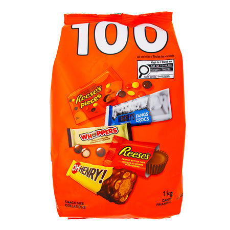 Hershey Assorted Chocolate Bars Mini's - 100ct