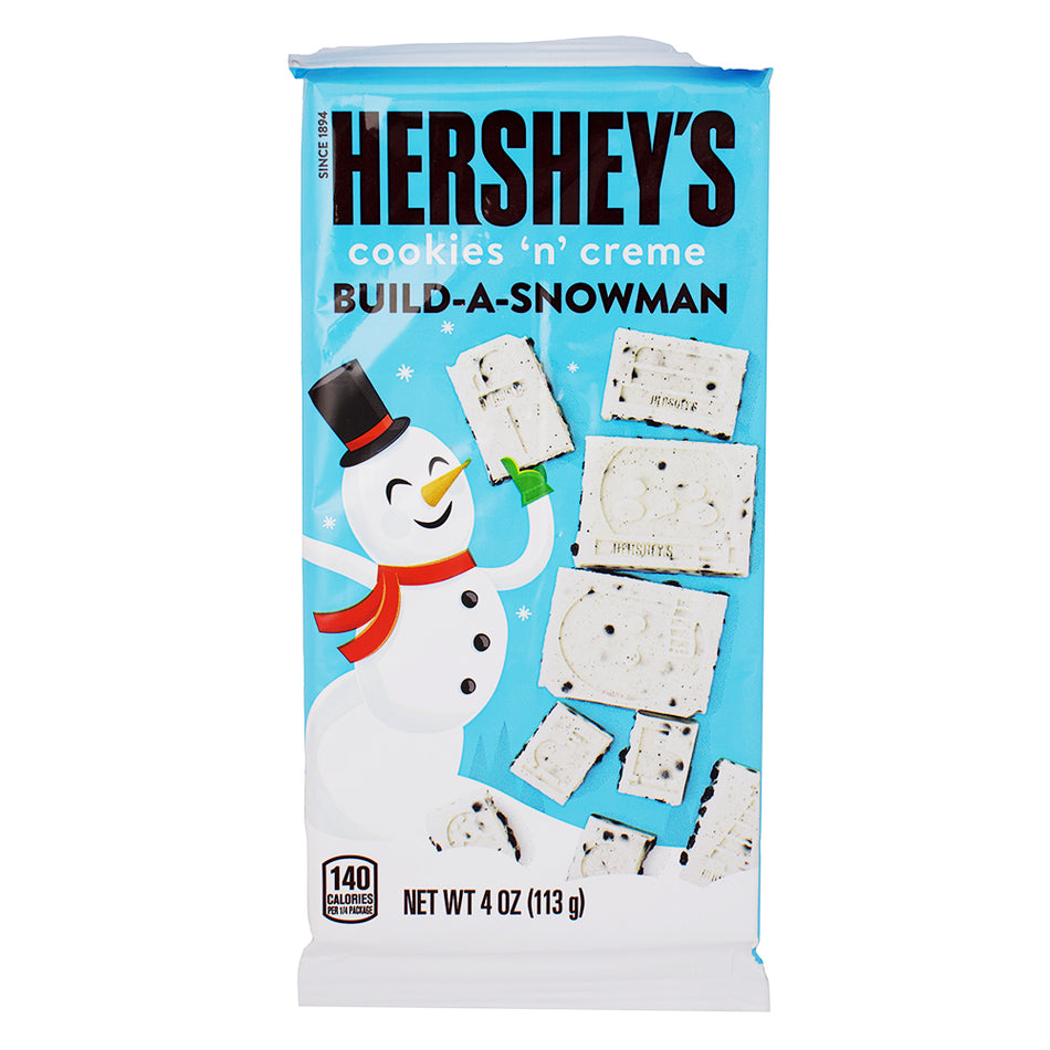 Hershey's Build-a-Snowman Cookies n Creme - 4oz - Hershey's Build-a-Snowman Cookies 'n Creme - Holiday Chocolate DIY - Snowman-Shaped Chocolate Treat - Festive Cookies and Creme Bar - Winter Wonderland Chocolate Fun - Seasonal Candy Creations