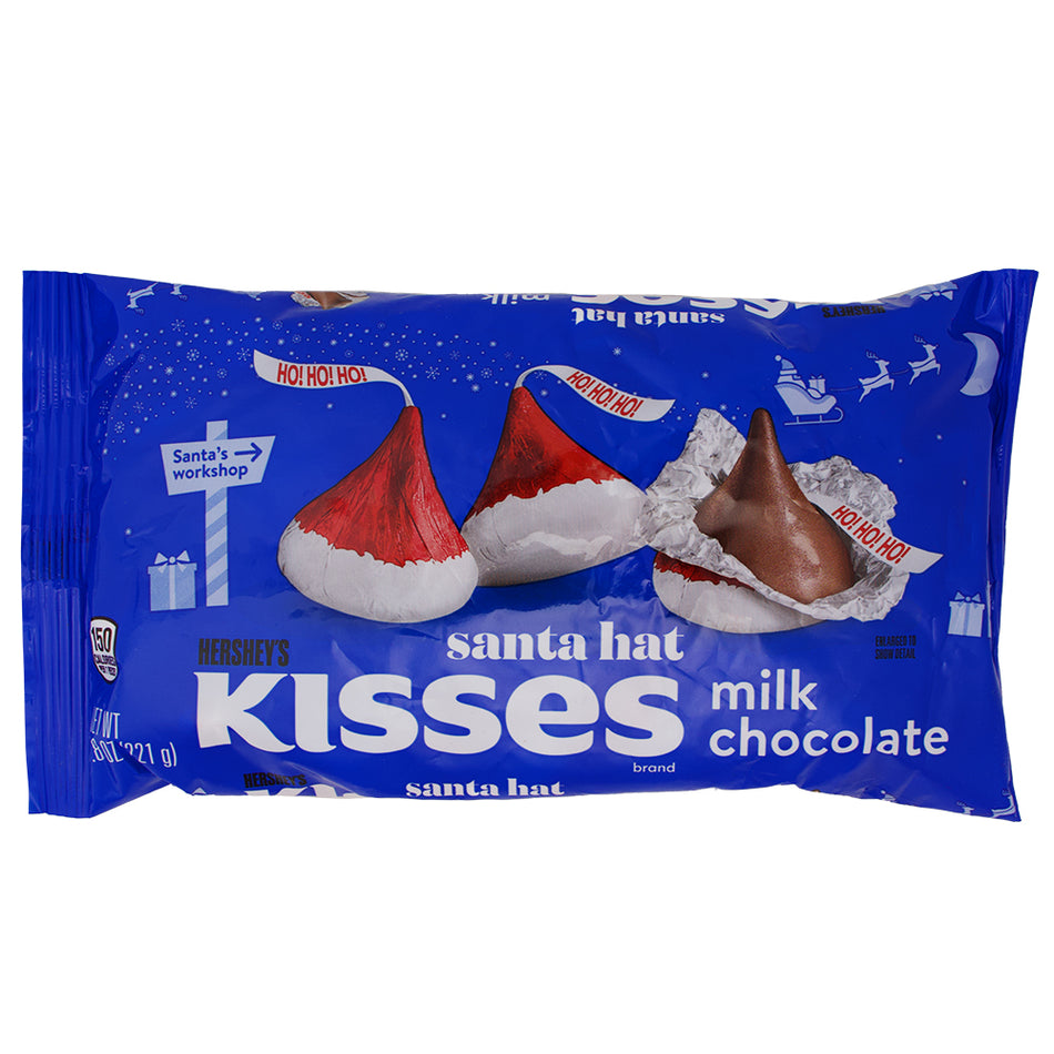 Hershey's Santa Hat Kisses - 7.8oz - Hershey's Santa Hat Kisses - Christmas Chocolate Treats - Holiday Hershey's Kisses - Festive Chocolate Delights - Santa Hat Chocolate - Seasonal Chocolate Gift - Hershey's Holiday Collection - Hershey’s Chocolate