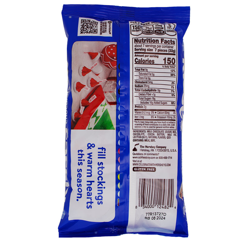 Hershey's Santa Hat Kisses - 7.8oz Nutrition Facts Ingredients - Hershey's Santa Hat Kisses - Christmas Chocolate Treats - Holiday Hershey's Kisses - Festive Chocolate Delights - Santa Hat Chocolate - Seasonal Chocolate Gift - Hershey's Holiday Collection - Hershey’s Chocolate