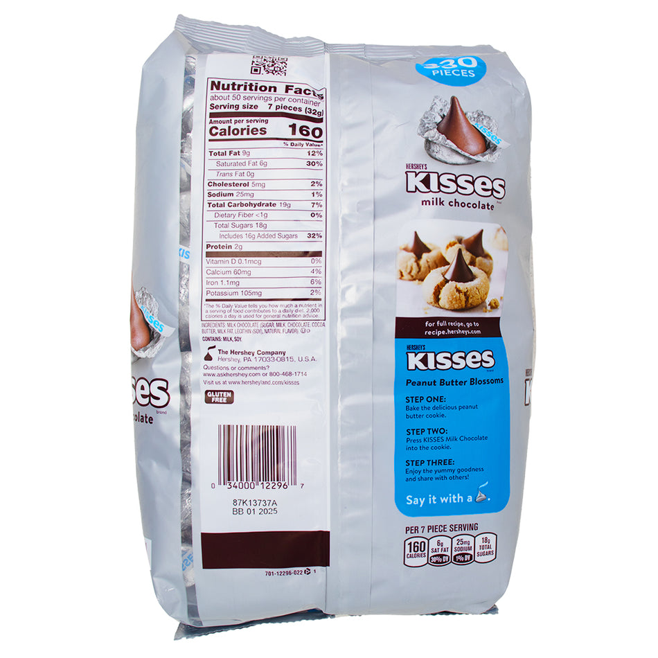 Hershey's Kisses - 330 pieces 1.58kg  Nutrition Facts Ingredients