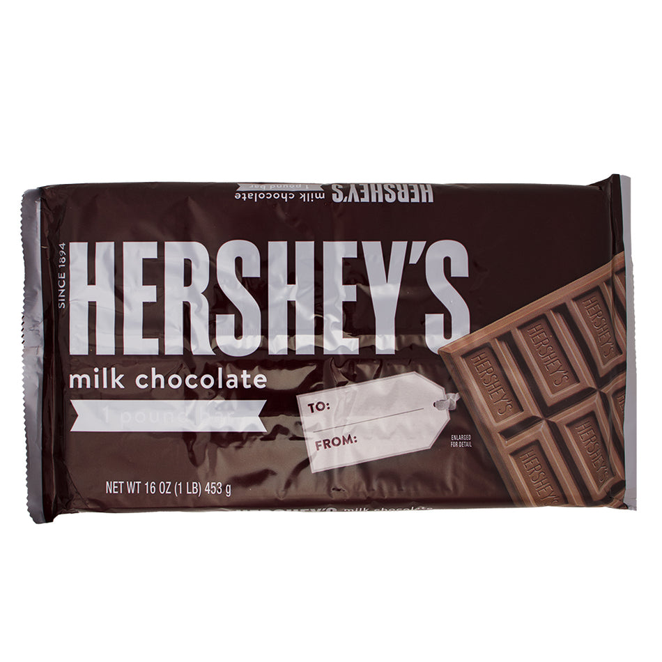 Hershey's Milk Chocolate 1lb Bar - Hershey's 1lb Milk Chocolate Bar - Holiday Chocolate Treat - Festive Chocolate Delight - Giant Milk Chocolate - Christmas Chocolate Indulgence - Seasonal Chocolate Gift - Hershey's Holiday Tradition - Hershey’s Chocolate