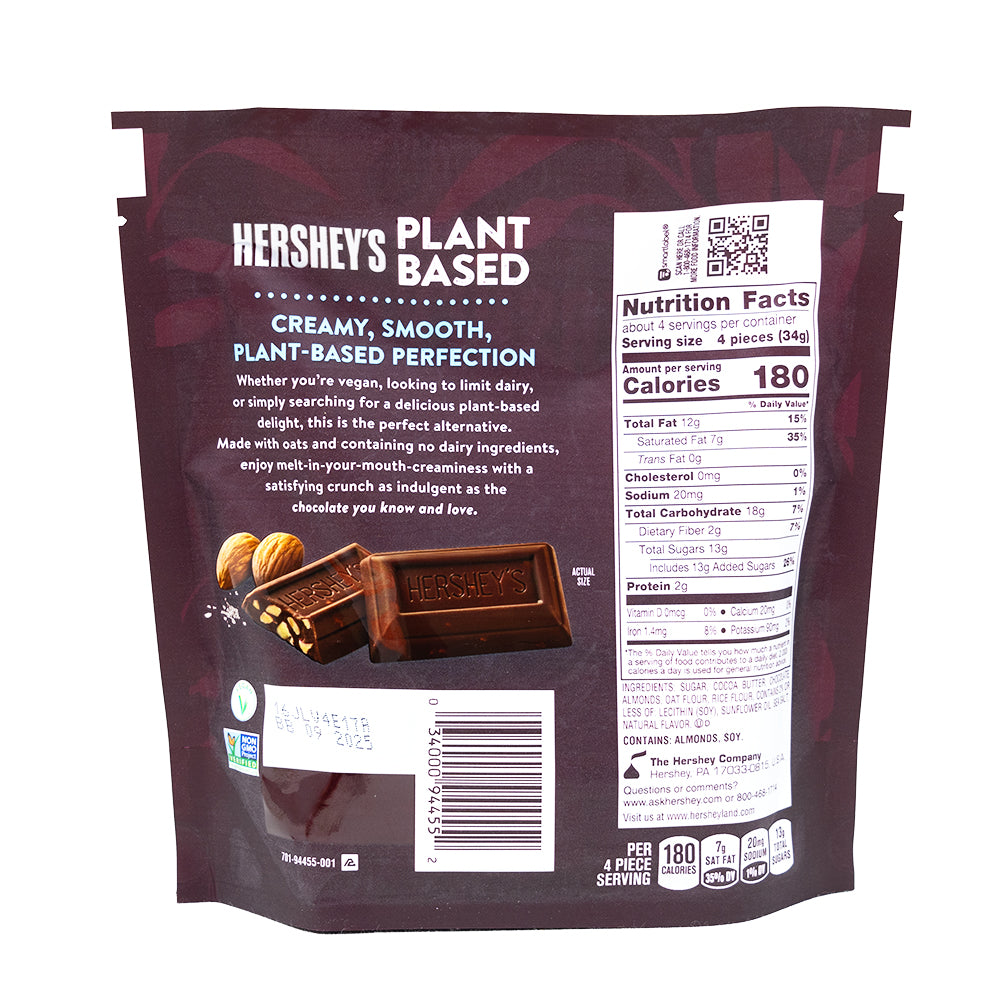 Hershey Plant Based Almond & Sea Salt - 4.5oz  Nutrition Facts Ingredients
