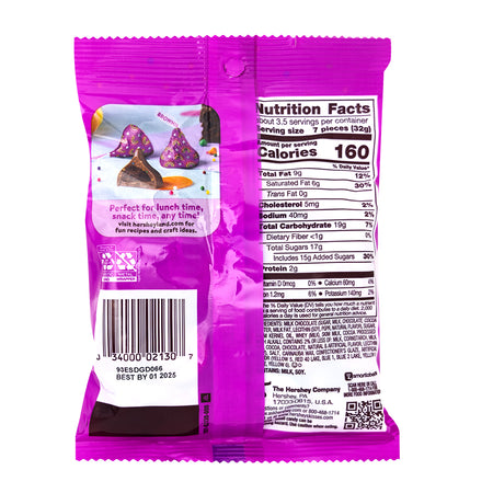 Hershey's Kisses Rainbow Brownie - 119g  Nutrition Facts Ingredients
