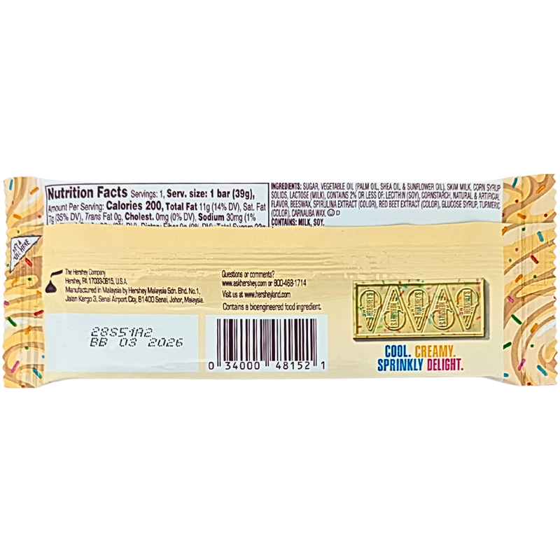 Hershey's Birthday Cake Bars  - 39 g