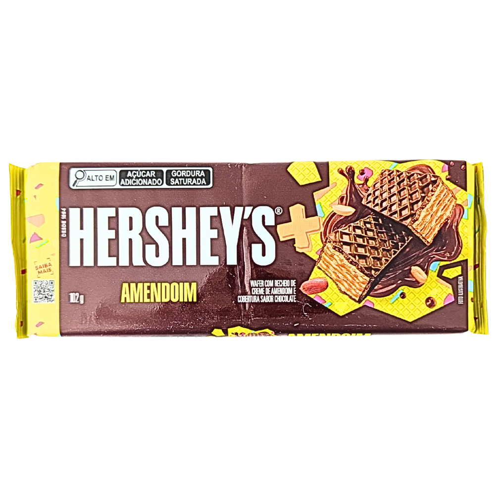 Hershey's Chocolate Wafer with Peanuts - 102g (Brazil)