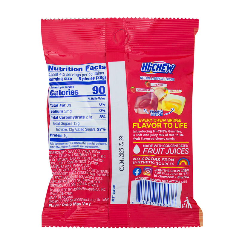 Hi-Chew Gummies Original Mix - 4.23oz  Nutrition Facts Ingredients - Hi Chew - Hi Chew Candy - Hi Chew Gummy - Hi-Chew - Hi-Chew Gummy - Hi-Chew Candy