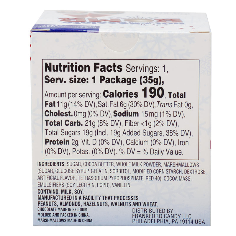 Frankford Elf on the Shelf Hot Chocolate Bomb - 1.23oz Nutrition Facts Ingredients  - Hot Chocolate Bomb - Secret Santa - Elf on the Shelf