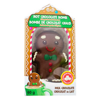 Gingerbread Hot Chocolate Bomb - 60g - Christmas hot chocolate bomb - Gingerbread hot cocoa bomb - Holiday drink mix - Festive chocolate treat - Winter beverage - Christmas gift idea - Hot chocolate gift set - Seasonal indulgence - Cozy winter drink - Christmas stocking stuffer