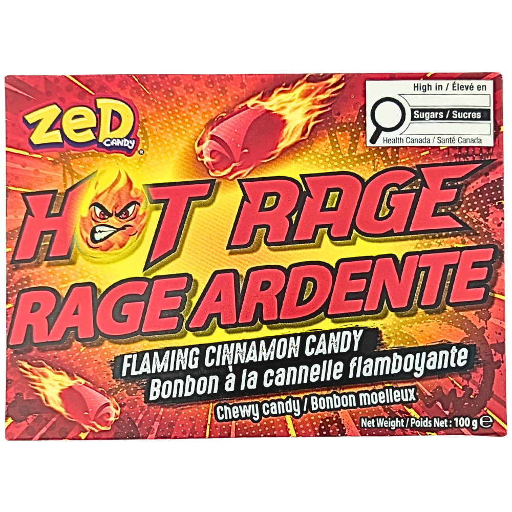 Hot Rage Flaming Cinnamon Candy - 100g | Candy Funhouse