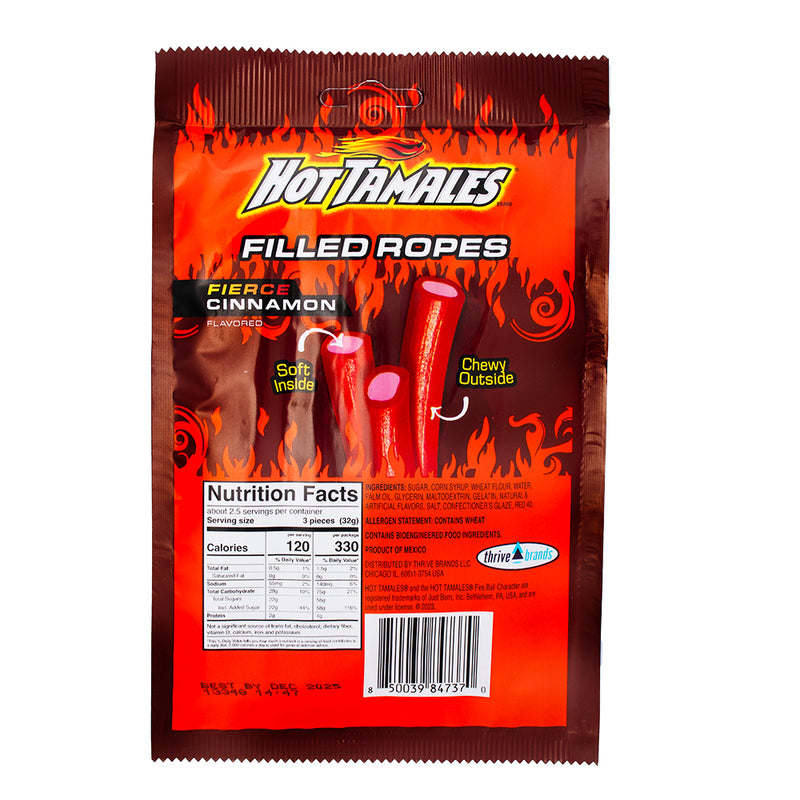 Hot Tamales Licorice Ropes - 3oz  Nutrition Facts Ingredients - Hot Tamales - Hot Tamales Candy - Spicy Candy - Licorice - Licorice Candy - Licorice Ropes - Hot Tamales Licorice Ropes