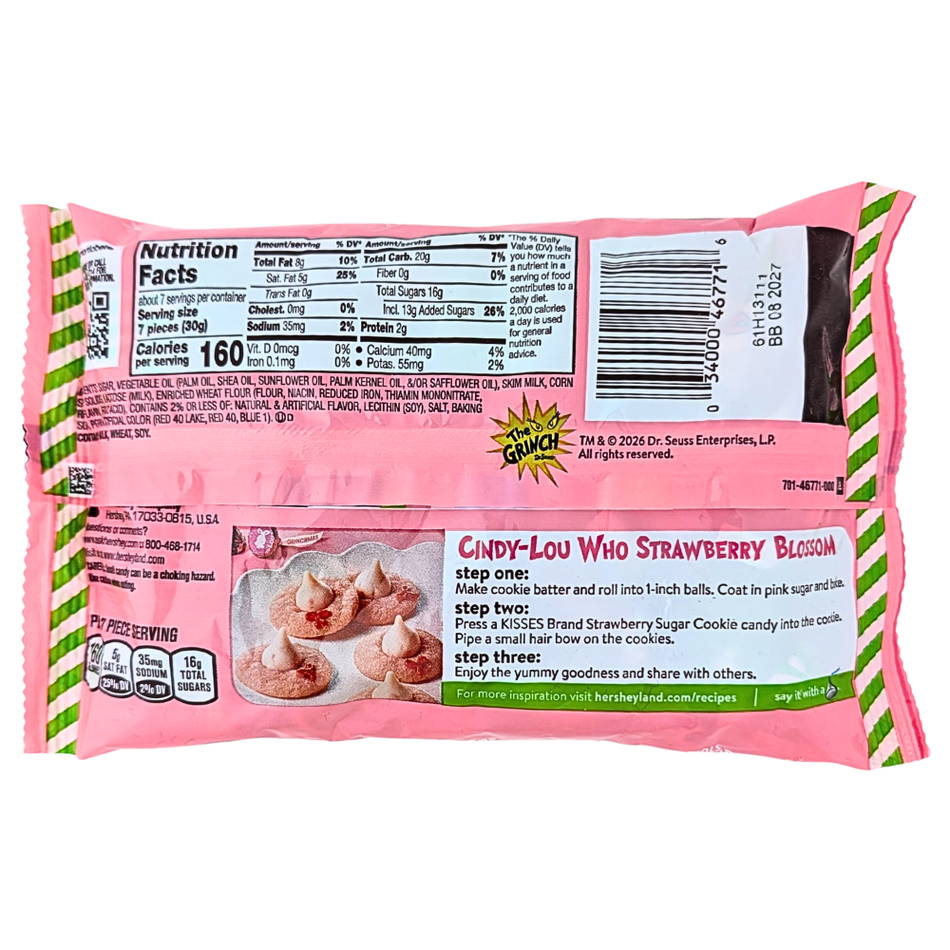 How the Grinch Stole Hershey's Kisses Strawberry Sugar Cookie - 7.8oz