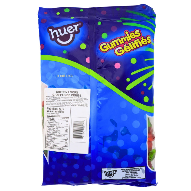 Huer Cherry Loops Candy - 1kg Nutrient Facts - Ingredients