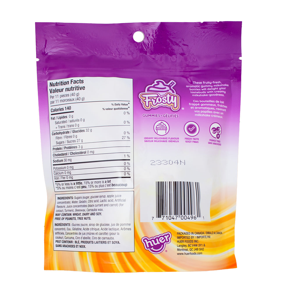 Huer Mango Frosty - 150g  Nutrition Facts Ingredients