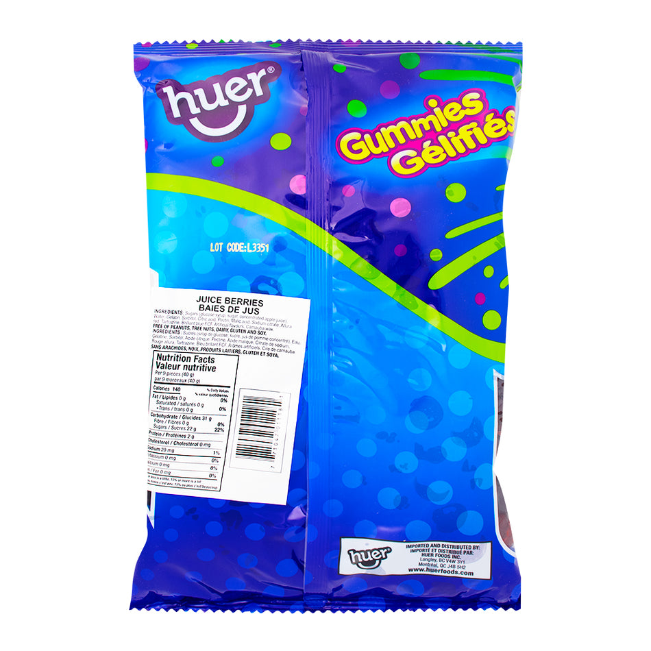 Huer Juice Berries Candy - 1kg  Nutrition Facts Ingredients