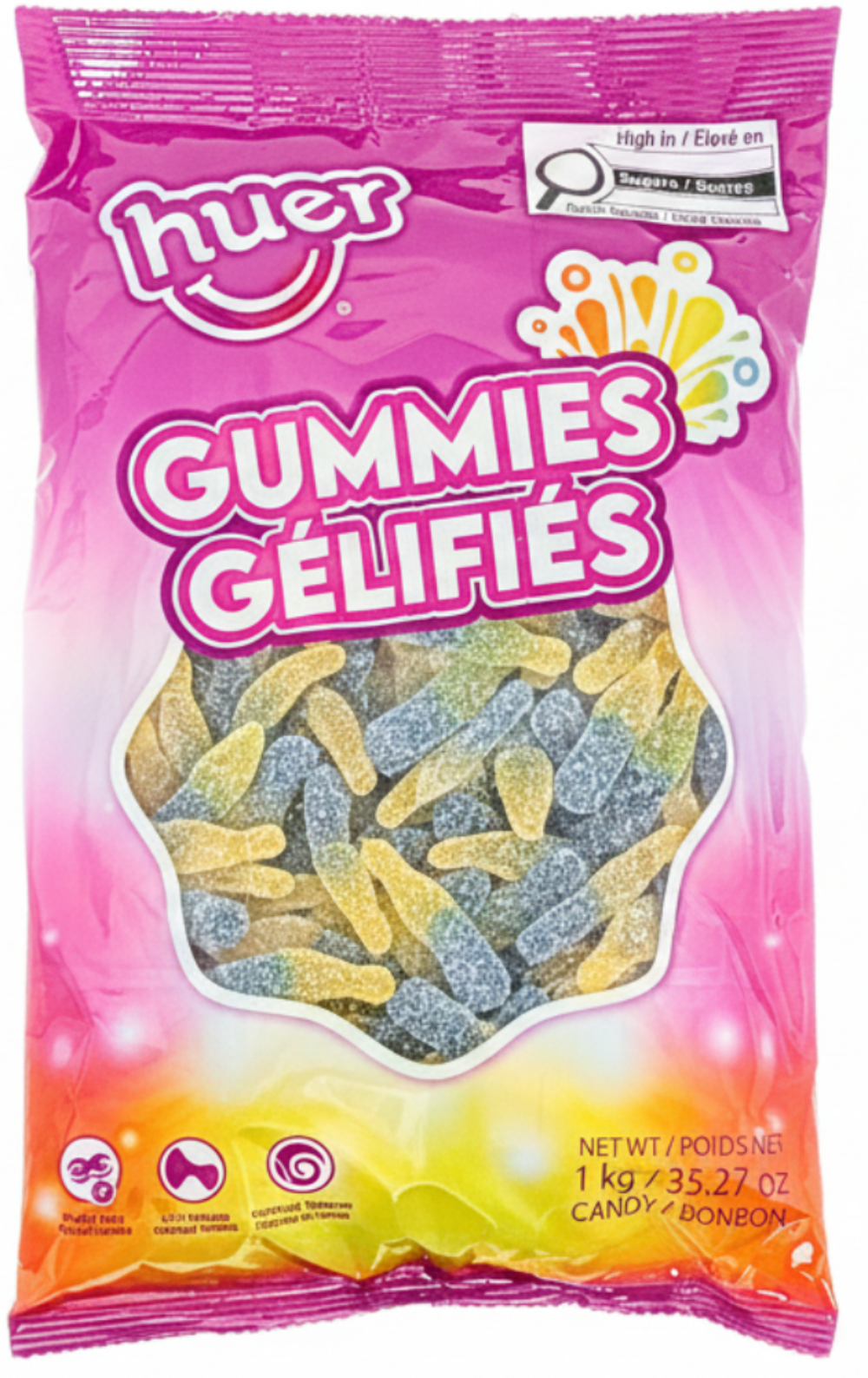 Huer Sour Blueberry Lemonade Bottles - 1kg