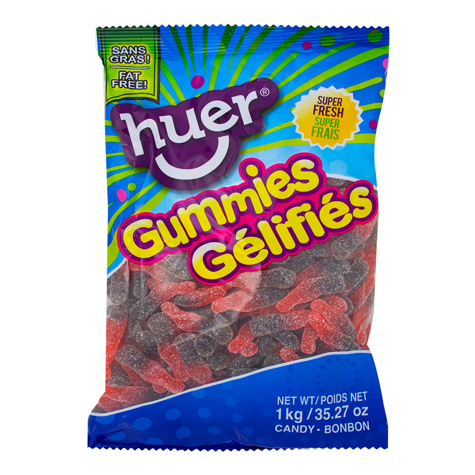 Huer Sour Cherry Cola Bottles Candy - 1kg