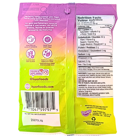 Huer Sour Peach Slices - 120g