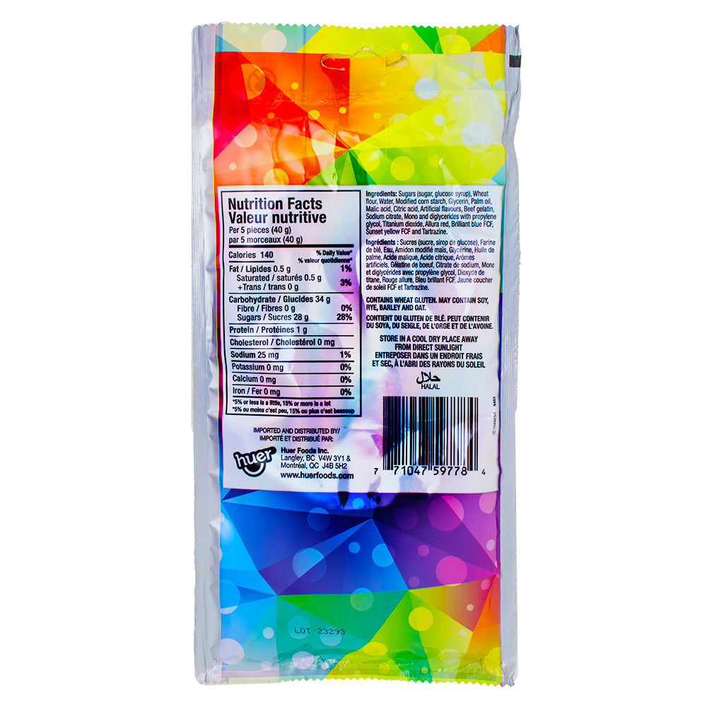 Huer Sour Rainbow Creme Whips - 70g  Nutrition Facts Ingredients