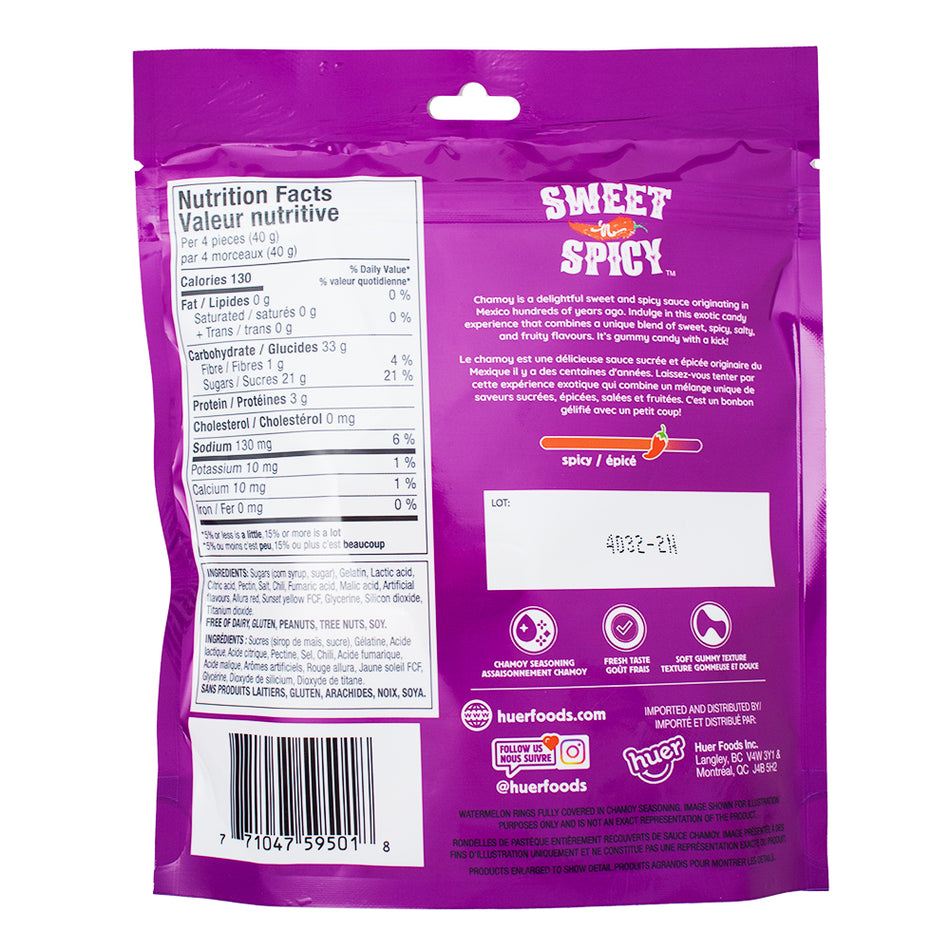 Sweet n' Spicy Watermelon Rings - 140g  Nutrition Facts Ingredients