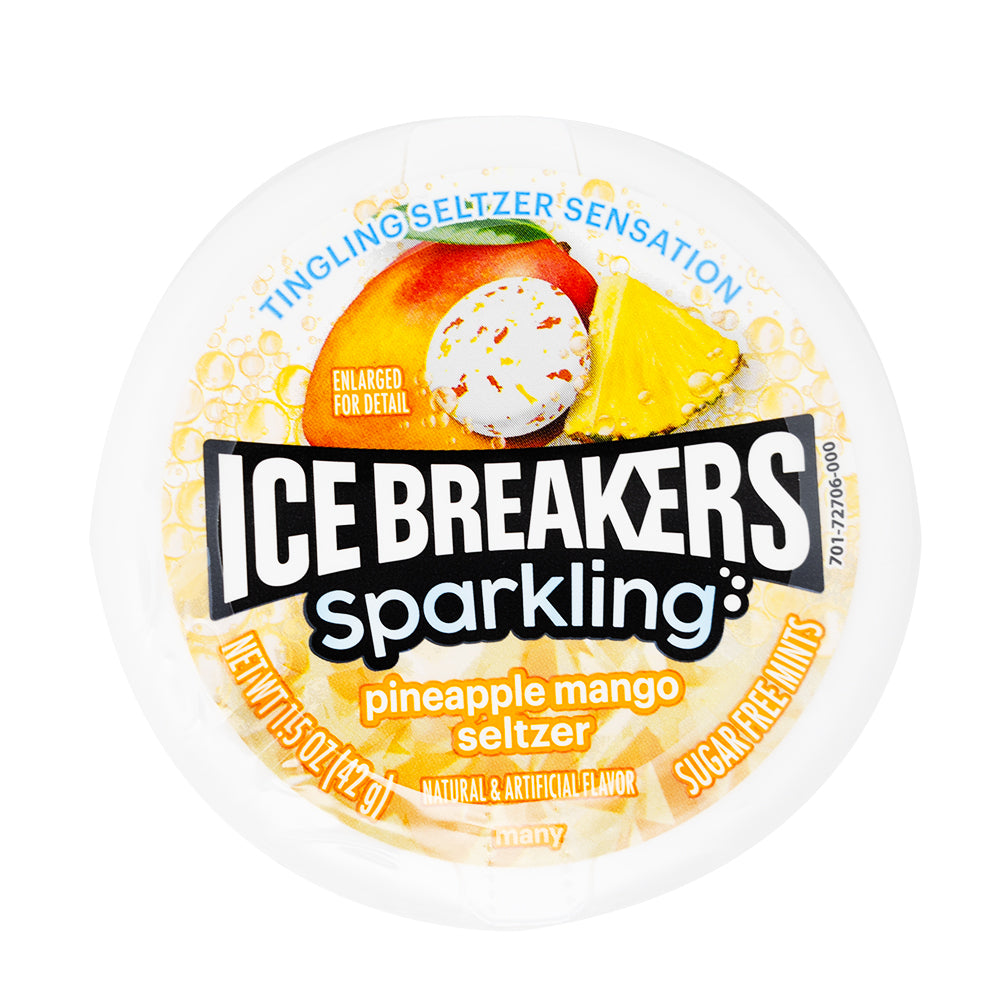 Ice Breakers Sparkling Pineapple Mango Seltzer Mints - 1.5oz - Ice Breakers - Ice Breakers Candy - Ice Breaker Mints