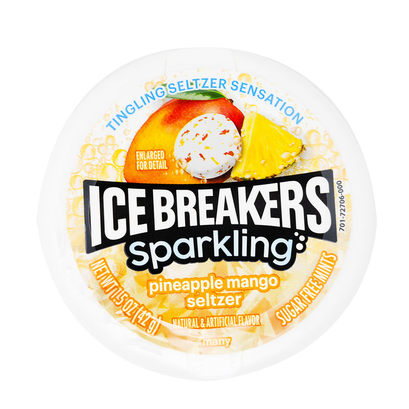 Ice Breakers Sparkling Pineapple Mango Seltzer Mints - 1.5oz - Ice Breakers - Ice Breakers Candy - Ice Breaker Mints