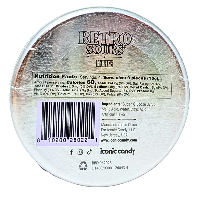 Iconic Retro Sours Lychee - 2.12oz