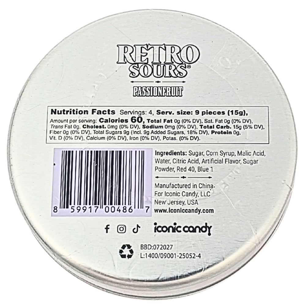 Iconic Retro Sours Passionfruit - 2.12oz