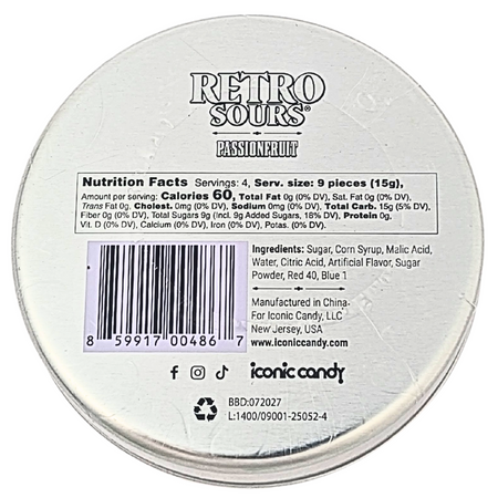Iconic Retro Sours Passionfruit - 2.12oz