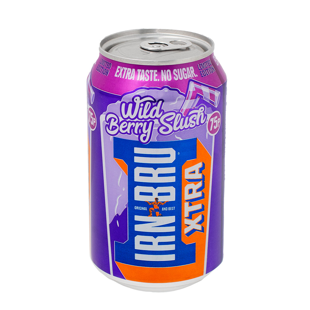 Irn Bru Xtra Wild Berry Slush (UK) - 330mL - Irn Bru - Irn Bru Soda - Irn Bru Drink - Irn Bru Canada - UK Drink - UK Soda - Wild Berry Soda