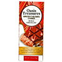 Oasis Treasures Spiced Caramel Cookie Dubai Chocolate - 75g